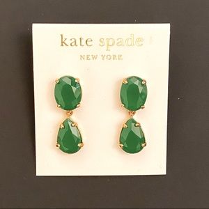 Kate Spade Drop Green Earrings